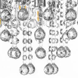 Netlighting London 46cm Ceiling Light Chrome Acrylic Crystal Clear 5x E14 in Grey - thumbnail 2
