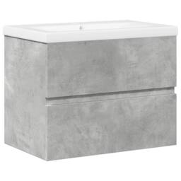 Berkfield Home Durable 2 Piece Bathroom Furniture Set Concrete Grey Engineered Wood - thumbnail 3