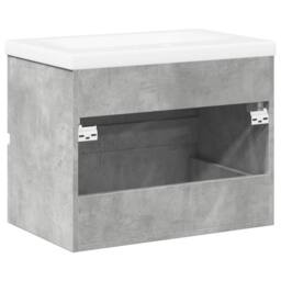 Berkfield Home Durable 2 Piece Bathroom Furniture Set Concrete Grey Engineered Wood - thumbnail 6