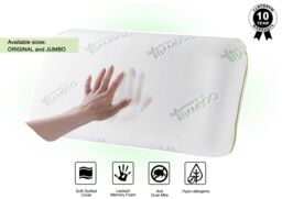 Rest Relax Jumbo Graphite Memory Laytech Foam Orthopaedic Pillow in White - Size: Single - thumbnail 3