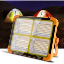 Nordara 336 LED Solar Floodlight Portable Waterproof Rechargeable 5 Mode 150W in Orange