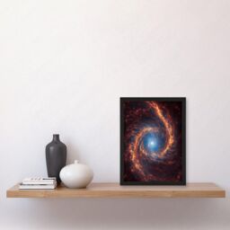 Artery8 NASA James Webb Telescope View of Spiral Galaxy NGC 1566 Framed Art A4 in Black - thumbnail 2