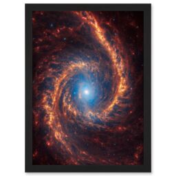 Artery8 NASA James Webb Telescope View of Spiral Galaxy NGC 1566 Framed Art A4 in Black - thumbnail 1
