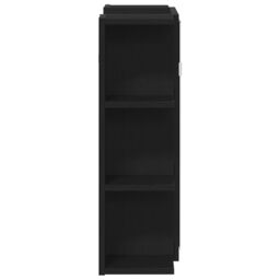 Berkfield Home Mirror Cabinet Black Oak Solid Oak Wood Compact Bathroom Vanity - thumbnail 7
