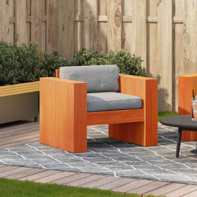 Berkfield Home Garden Sofa Wax Brown 79x60x62 cm Solid Wood Pine - Size: 79 x 60 x 62 cm - image 1