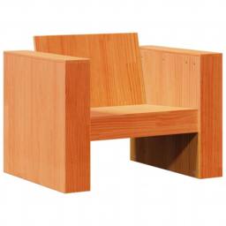 Berkfield Home Garden Sofa Wax Brown 79x60x62 cm Solid Wood Pine - Size: 79 x 60 x 62 cm - thumbnail 3