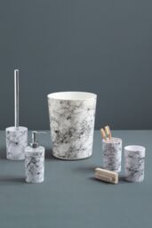 Orsina Rome Soap Dispenser, Marble Effect in Grey - thumbnail 4