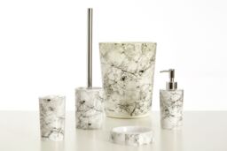 Orsina Rome Soap Dispenser, Marble Effect in Grey - thumbnail 3