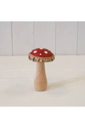 KDMD Red Charming Wooden Toadstool - 12mm