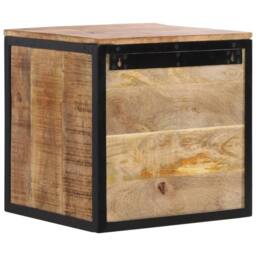 Berkfield Home Beautiful Bedside Cabinet 40x35x40 cm Solid Wood Mango in Brown - Size: 40 x 35 x 40 cm - thumbnail 5