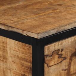 Berkfield Home Beautiful Bedside Cabinet 40x35x40 cm Solid Wood Mango in Brown - Size: 40 x 35 x 40 cm - thumbnail 7