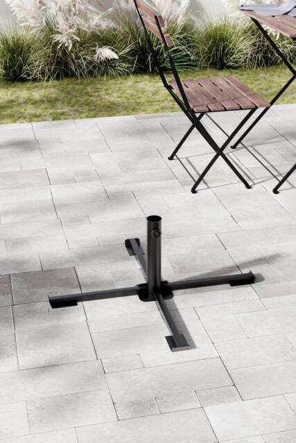 Garden Sanctuary Portable Foldable Umbrella Stand Garden Parasol Base in Black - image 1