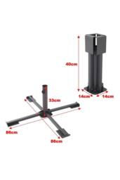 Garden Sanctuary Portable Foldable Umbrella Stand Garden Parasol Base in Black - thumbnail 6
