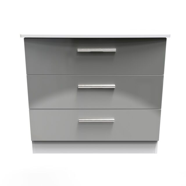 Ready Assembled 2 U Windsor 3 Drawer Chest (Ready Assembled) in Light Grey - image 1