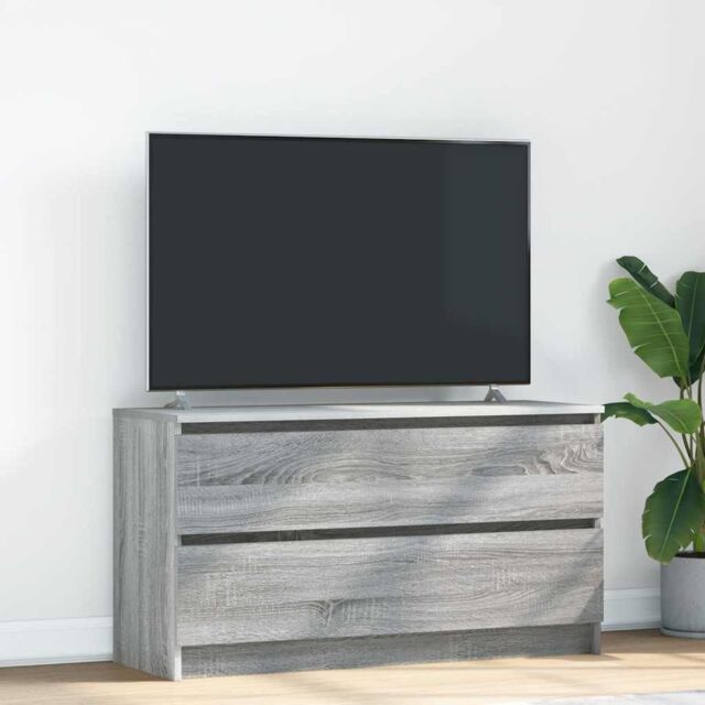 Berkfield Home TV Cabinet Grey Sonoma 100x35x54 cm Engineered Wood - Size: 100 x 35 x 54 cm - image 1
