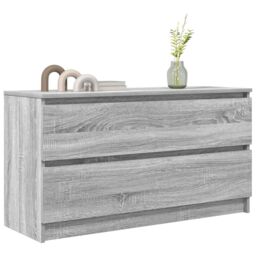 Berkfield Home TV Cabinet Grey Sonoma 100x35x54 cm Engineered Wood - Size: 100 x 35 x 54 cm - thumbnail 4