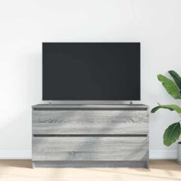 Berkfield Home TV Cabinet Grey Sonoma 100x35x54 cm Engineered Wood - Size: 100 x 35 x 54 cm - thumbnail 3
