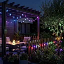 ENER-J Ener J Solar RGB Meteor Shower String Lights 10 Metres Multicolour in Black - Size: 25 cm diameter x 19 cm high - thumbnail 5