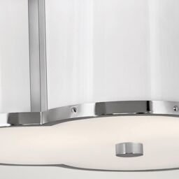Netlighting Hinkley Chance Cylindrical Ceiling Light Polished Nickel with Polished White in Grey - thumbnail 3