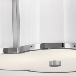 Netlighting Hinkley Chance Cylindrical Ceiling Light Polished Nickel with Polished White in Grey - thumbnail 4