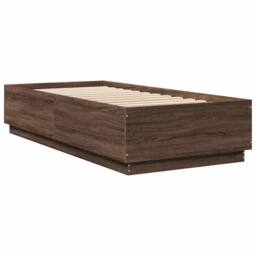 Berkfield Home Bed Frame without Mattress Brown Oak 100x200 cm - thumbnail 6