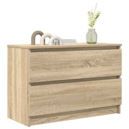 Berkfield Home TV Cabinet Sonoma Oak 80x35x54 cm Engineered Wood in Brown - Size: 80 x 35 x 54 cm - thumbnail 4