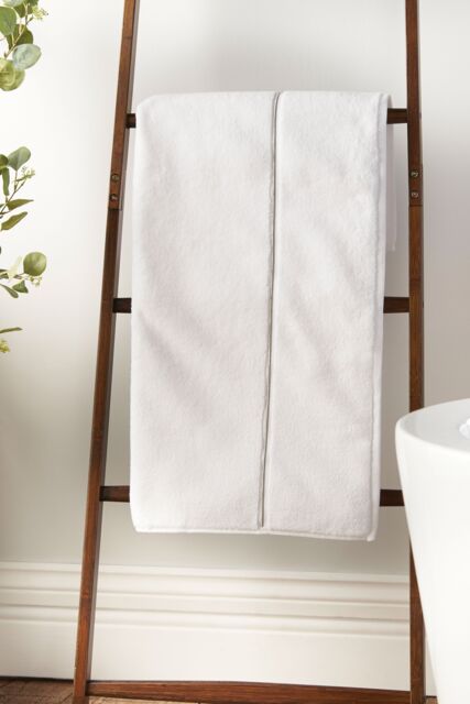 Bianca 'Zero Twist Satin Stitch' Cotton Towel in White - image 1