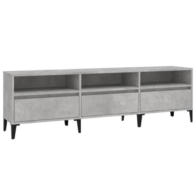 Berkfield Home TV Cabinet Concrete Grey 150x30x44.5 cm Engineered Wood - image 1