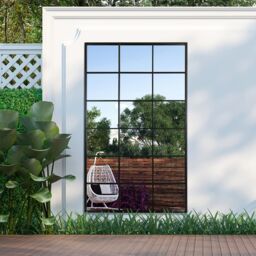 "MirrorOutlet Black Modern Window Garden Wall Mirror 79"" X 47"" (200CM X 120CM) - Size: 1 Pack" - thumbnail 2