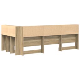 Berkfield Home Storage Headboard with Shelf Sonoma oak 90 cm Engineered wood in Brown - thumbnail 7