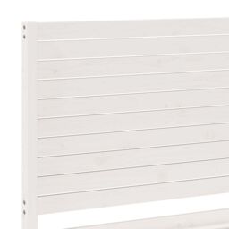 Berkfield Home Extra Long Bed Frame without Mattress White 140x220 cm Solid Wood - thumbnail 7