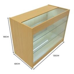 Monstershop LED Retail Shop Counter K1200 - Maple in Beige - thumbnail 6