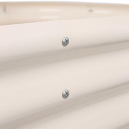 Harbour Housewares Raised Garden Beds - 2x Round Bottomless Galvanised Steel Planter 120 x 45cm in Ivory - Size: 120 x 45 cm - thumbnail 5