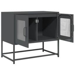 Berkfield Home TV Cabinet Anthracite 68x39x60.5 cm Cold-rolled Steel in Charcoal - thumbnail 5