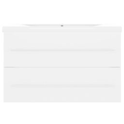 Berkfield Home Sink Cabinet with Built-in Basin White Engineered Wood - thumbnail 5