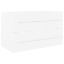 Berkfield Home Sink Cabinet with Built-in Basin White Engineered Wood - thumbnail 3