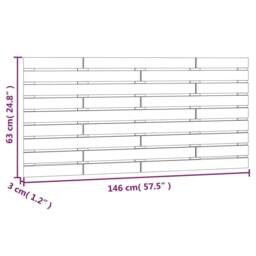 Berkfield Home Wall Headboard White 146x3x63 cm Solid Wood Pine - Size: 146 x 3 x 63 cm - thumbnail 8