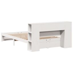 Berkfield Home Bookcase Bed without Mattress White 140x200cm Solid Wood Pine - Size: 140x200 cm - thumbnail 6