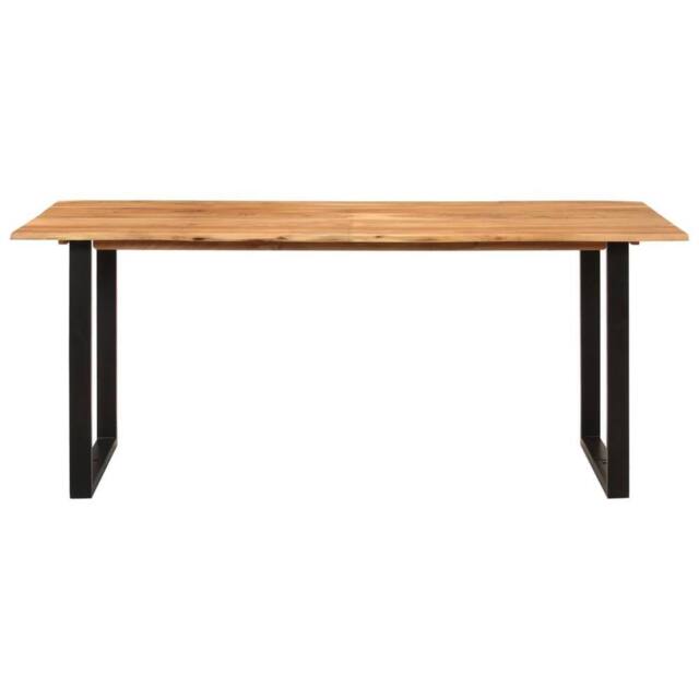 Berkfield Home Dining Table 180x90x76 cm Solid Acacia Wood in Brown - Size: 180 x 90 x 76 cm - image 1
