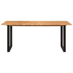 Berkfield Home Dining Table 180x90x76 cm Solid Acacia Wood in Brown - Size: 180 x 90 x 76 cm - thumbnail 1
