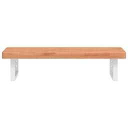 Berkfield Home Elegant Basin Shelf Wall Mounted Steel & Solid Wood Beech in Brown - thumbnail 4