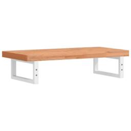 Berkfield Home Elegant Basin Shelf Wall Mounted Steel & Solid Wood Beech in Brown - thumbnail 6