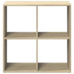 Berkfield Home Room Divider Bookcase Sonoma Oak 69.5x29x69.5 cm Engineered Wood in Light Oak - thumbnail 5