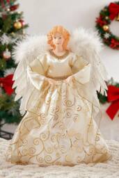 Angel Decoration Christmas Tree Topper in Yellow - thumbnail 2