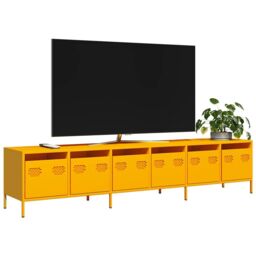 Berkfield Home TV Cabinet Mustard Yellow 202x39x43.5 cm Cold-rolled Steel