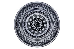 Orsina 12 Piece Black & White Dinner Set, Bold Abstract Design White & Black Dinner Set, 12 Pc Dinnerware Set - thumbnail 4