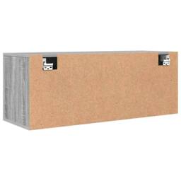 Berkfield Home Wall Shoe Cabinet Grey Sonoma 100x35x38 cm Engineered Wood - Size: 100 x 35 x 38 cm - thumbnail 8