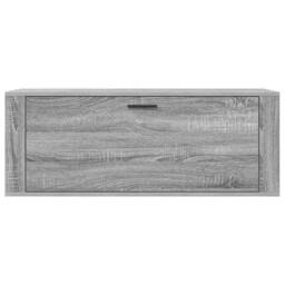 Berkfield Home Wall Shoe Cabinet Grey Sonoma 100x35x38 cm Engineered Wood - Size: 100 x 35 x 38 cm - thumbnail 5