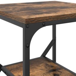Berkfield Home Side Table Smoked Oak 41x40x60 cm Engineered Wood in Brown - Size: 41 x 40 x 60 cm - thumbnail 8