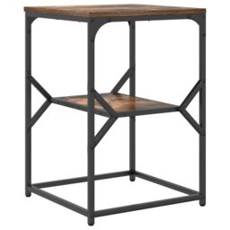 Berkfield Home Side Table Smoked Oak 41x40x60 cm Engineered Wood in Brown - Size: 41 x 40 x 60 cm - thumbnail 7